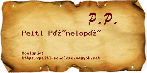 Peitl Pénelopé névjegykártya